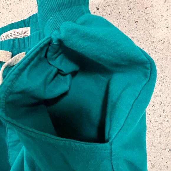 Vintage KANGOL Born British Recycled Fabric Teal Sweatpants | Size Large - Picture 6 of 16